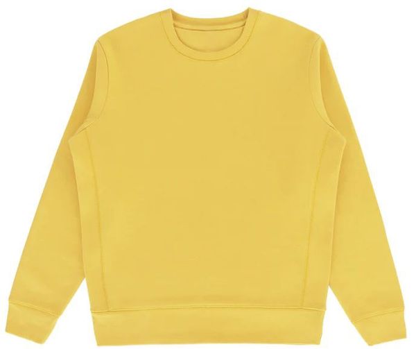 Am image of a Custom Original Favorites GOTS® Organic Cotton Crewneck Sweatshirt in Mustard!