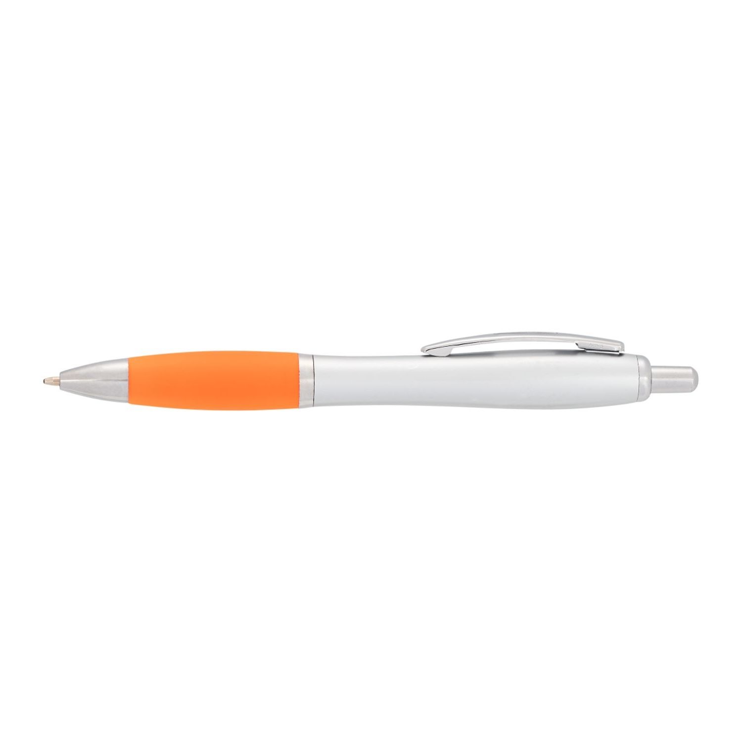 Nash Ballpoint Pen in Silver Barrel w/Orange Grip (SIOR)