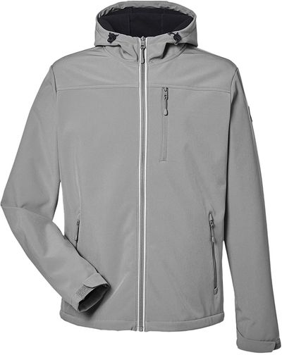 Am image of a Custom Nautica Mens Wavestorm Softshell Jacket in GRAPHITE!