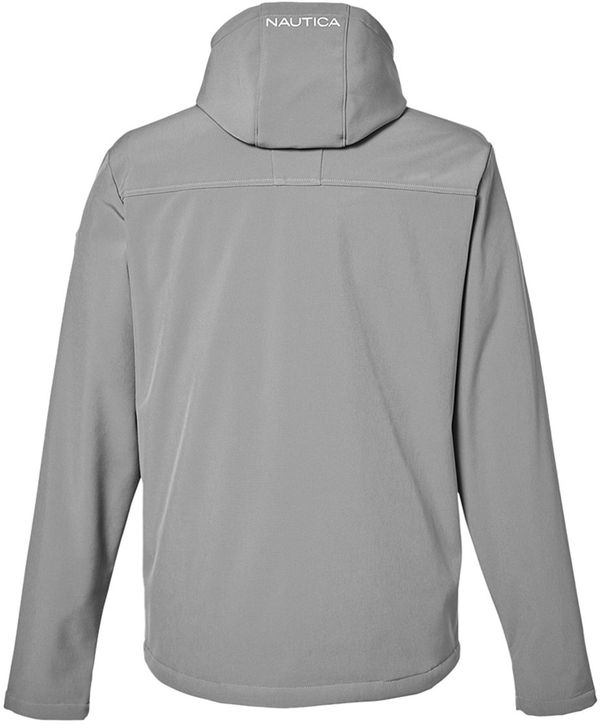 Am image of a Custom Nautica Mens Wavestorm Softshell Jacket in GRAPHITE!