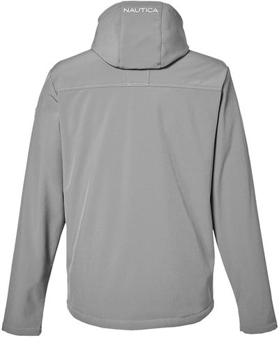Am image of a Custom Nautica Mens Wavestorm Softshell Jacket in GRAPHITE!