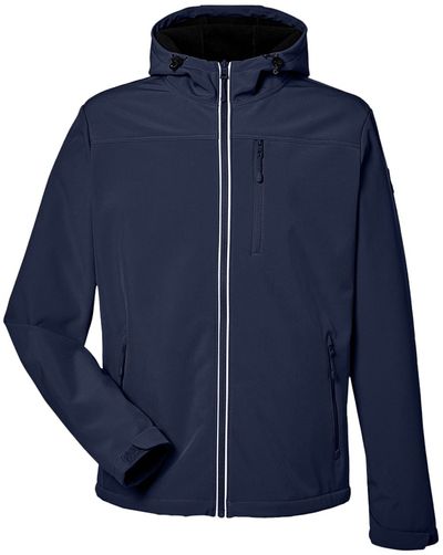 Am image of a Custom Nautica Mens Wavestorm Softshell Jacket in NAUTICA NAVY!
