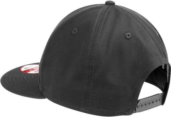 Am image of a Custom New Era Flat Bill Snapback Cap in Charcoal!