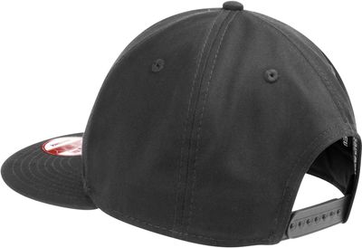 Am image of a Custom New Era Flat Bill Snapback Cap in Charcoal!