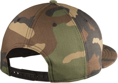 Am image of a Custom New Era Flat Bill Snapback Cap in Camo!