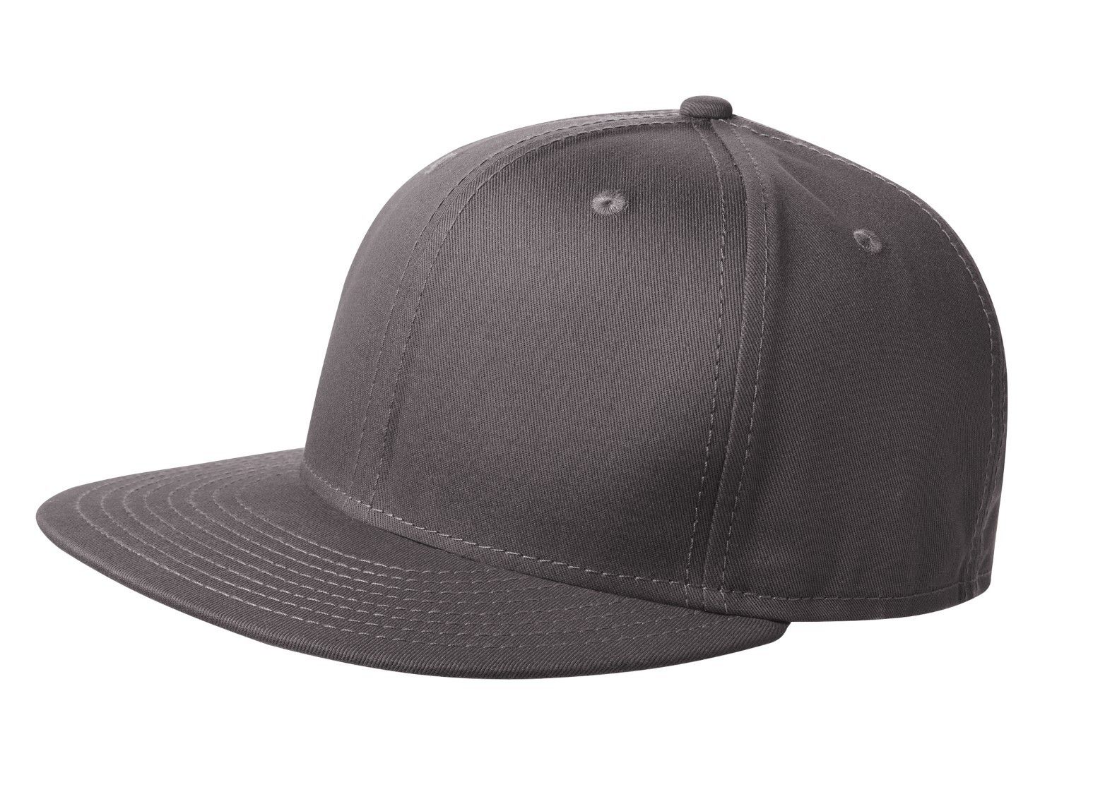 New Era Flat Bill Snapback Cap in Charcoal