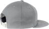 Am image of a Custom New Era Flat Bill Snapback Cap in Grey!