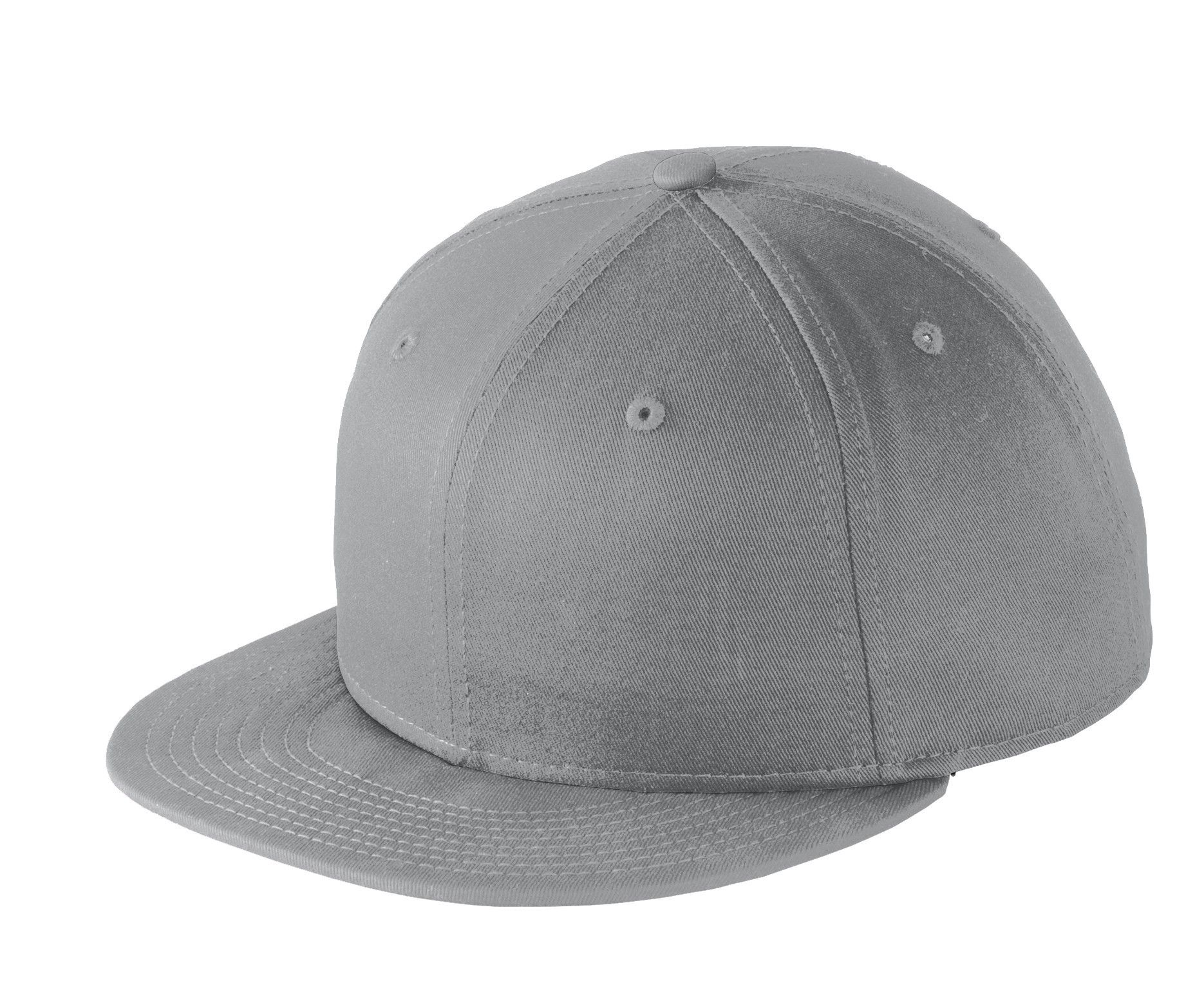 New Era Flat Bill Snapback Cap in Grey