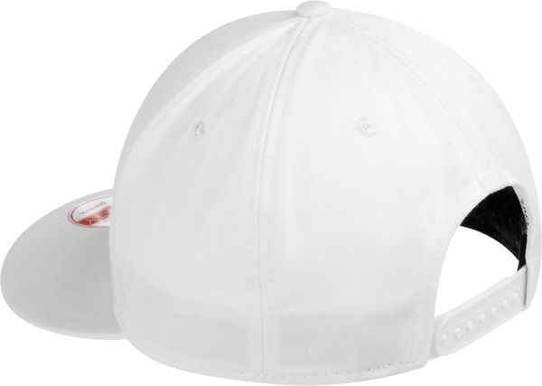 Am image of a Custom New Era Flat Bill Snapback Cap in White!