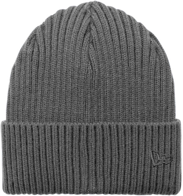 An image of a Custom New Era Core Classic Cuff Beanie in Graphite!