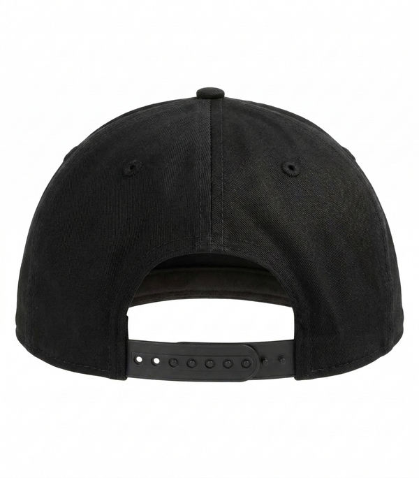 An image of a Custom New Era Flat Bill Snapback Cap in Black!