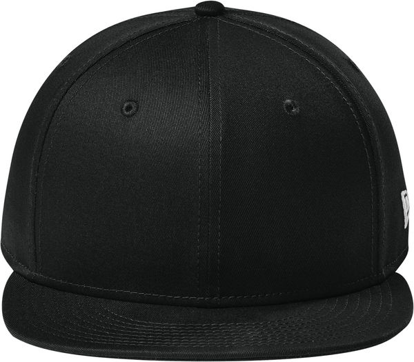 An image of a Custom New Era Flat Bill Snapback Cap in Black!