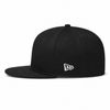 An image of a Custom New Era Flat Bill Snapback Cap in Flag Black!