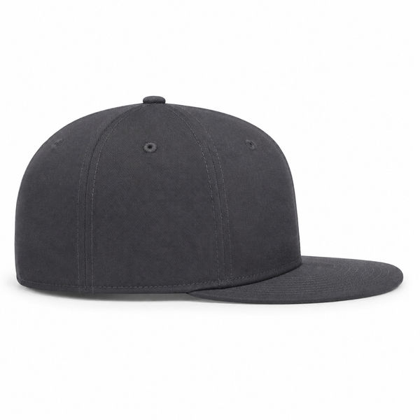 An image of a Custom New Era Flat Bill Snapback Cap in Flag Charcoal!