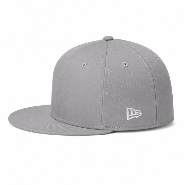 An image of a Custom New Era Flat Bill Snapback Cap in Flag Grey!