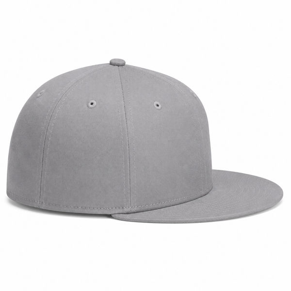 An image of a Custom New Era Flat Bill Snapback Cap in Flag Grey!