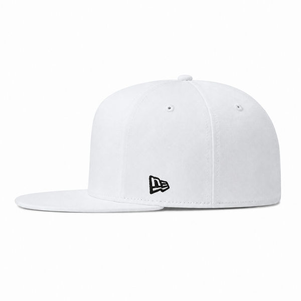An image of a Custom New Era Flat Bill Snapback Cap in Flag White!