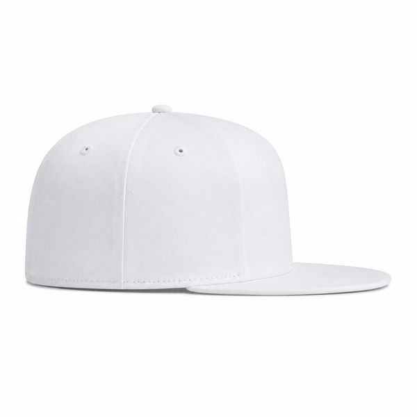 An image of a Custom New Era Flat Bill Snapback Cap in Flag White!