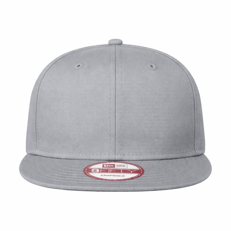 New Era Flat Bill Snapback Cap in Grey