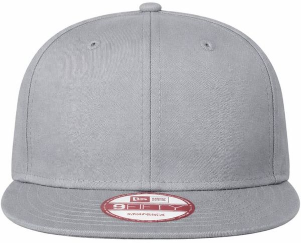 An image of a Custom New Era Flat Bill Snapback Cap in Grey!