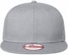 An image of a Custom New Era Flat Bill Snapback Cap in Grey!