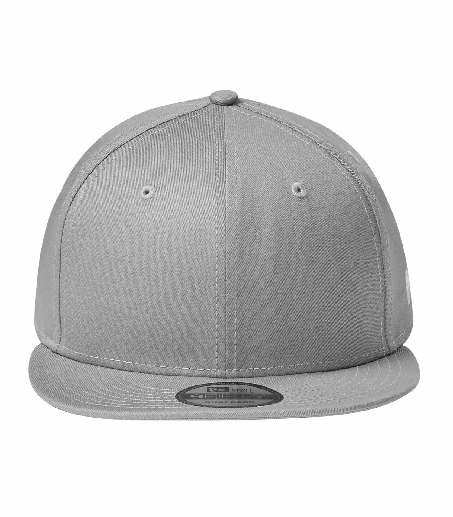 New Era Flat Bill Snapback Cap in Grey