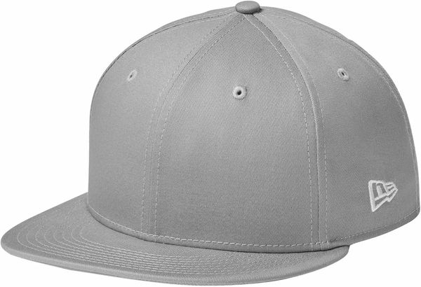 An image of a Custom New Era Flat Bill Snapback Cap in Grey!