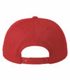 An image of a Custom New Era Flat Bill Snapback Cap in Scarlet Red!