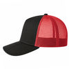 An image of a Custom NEW ERA SNAPBACK TRUCKER CAP in Black/Scarlet!