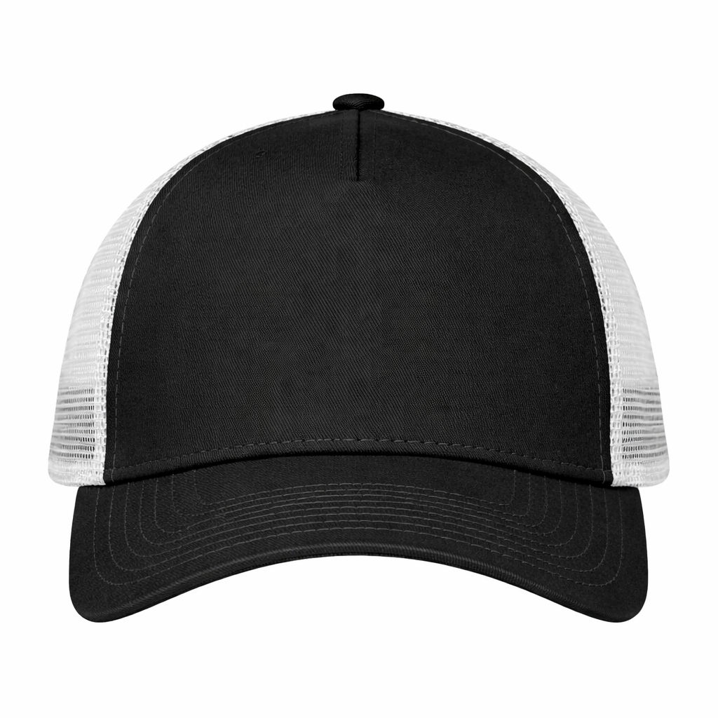 NEW ERA SNAPBACK TRUCKER CAP in Black/White
