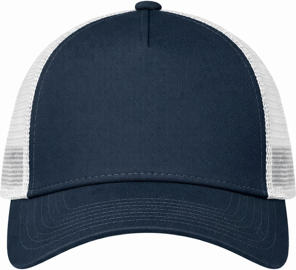 An image of a Custom NEW ERA SNAPBACK TRUCKER CAP in Deep Navy/White!