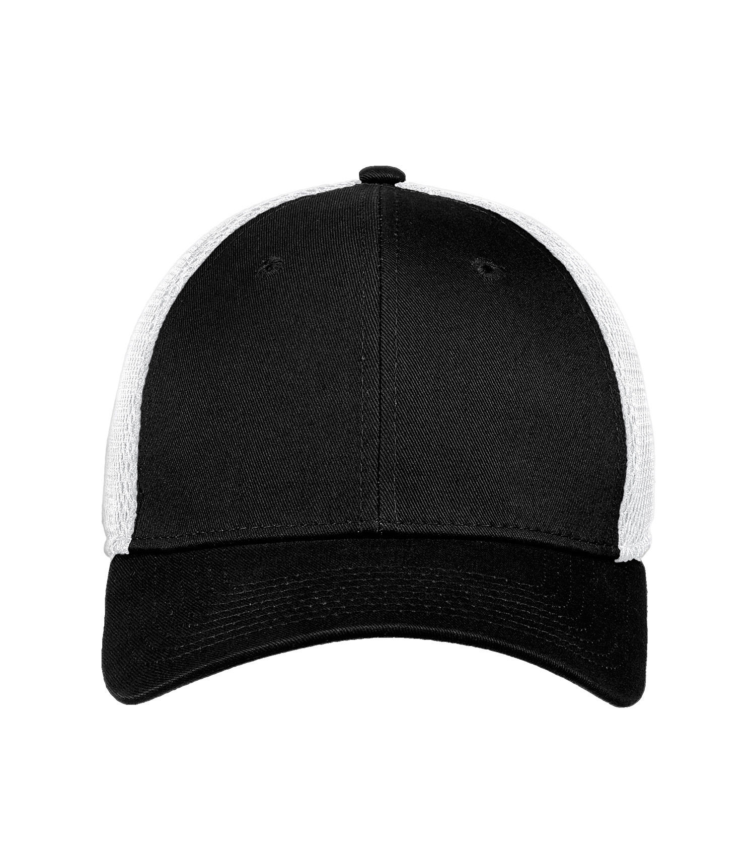 New Era Stretch Mesh Cap in Black/White