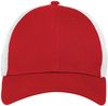 Am image of a Custom New Era Stretch Mesh Cap in Scarlet/White!