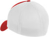 Am image of a Custom New Era Stretch Mesh Cap in Scarlet/White!