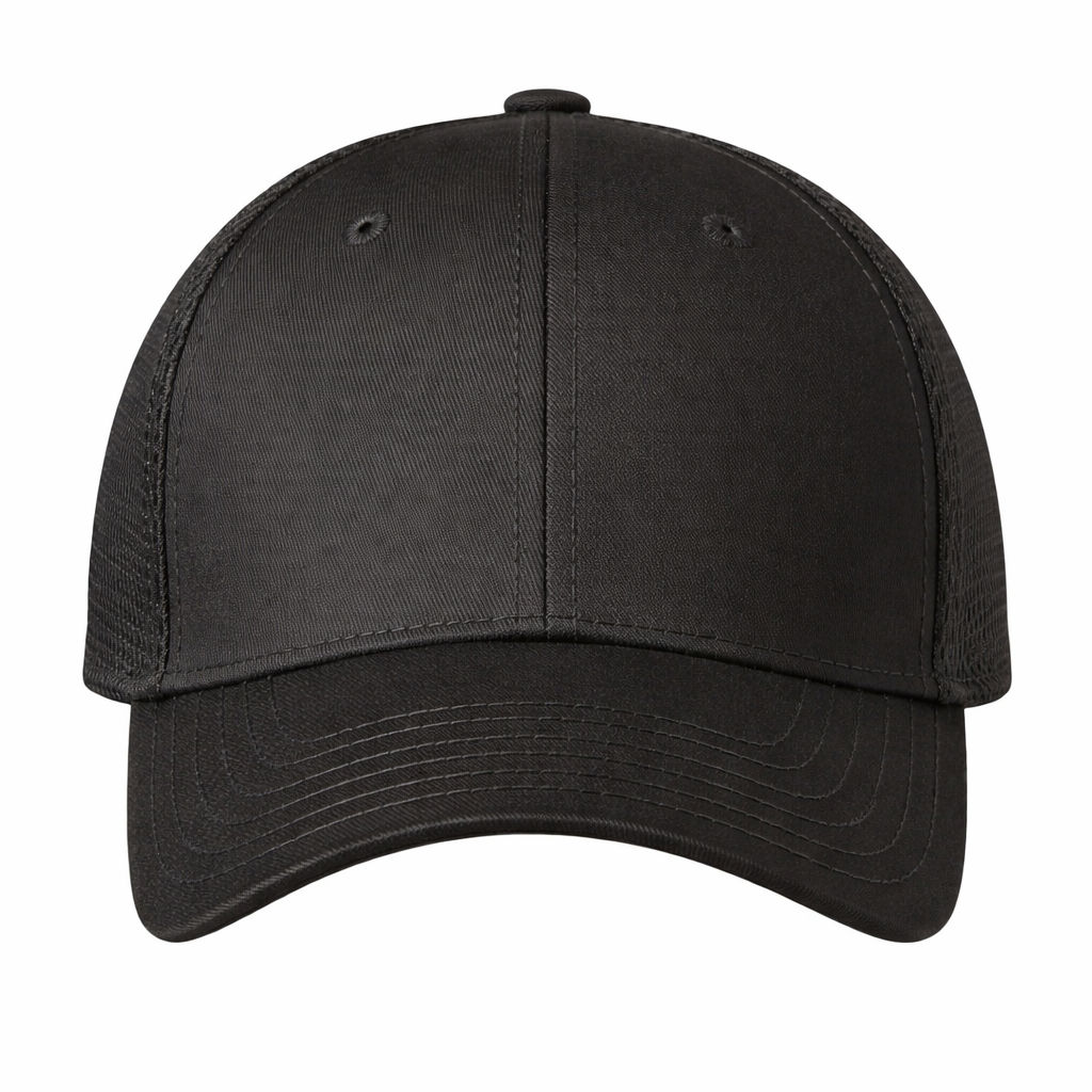 New Era Stretch Youth Mesh Cap in Black/Black