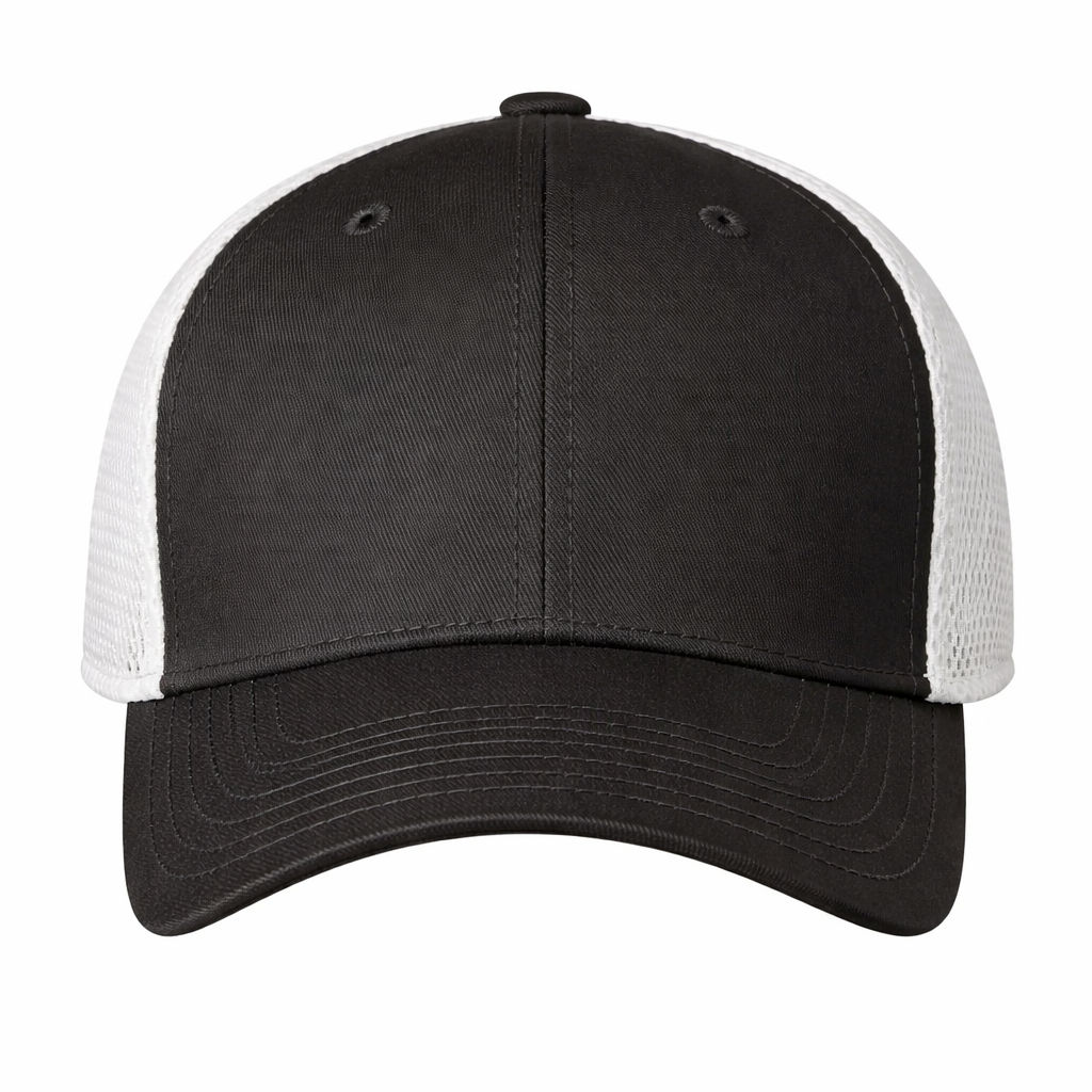 New Era Stretch Youth Mesh Cap in Black/White