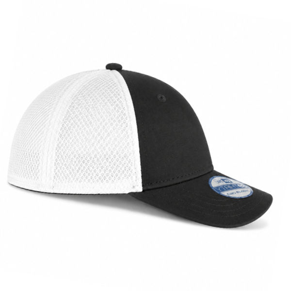 An image of a Custom New Era Stretch Youth Mesh Cap in Black/White!