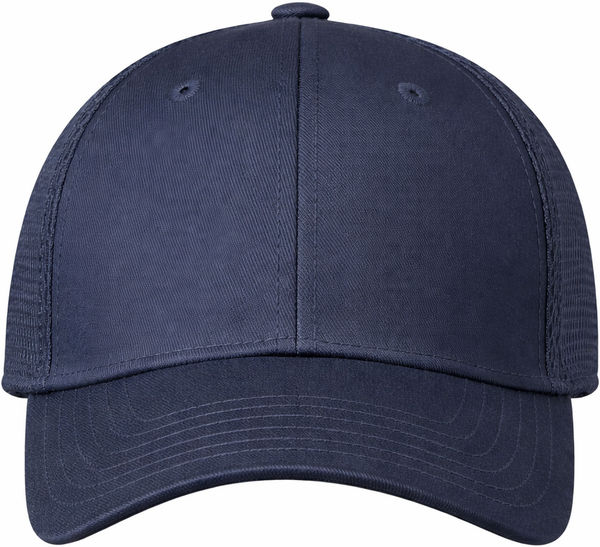 An image of a Custom New Era Stretch Youth Mesh Cap in Deep Navy/Deep Navy!