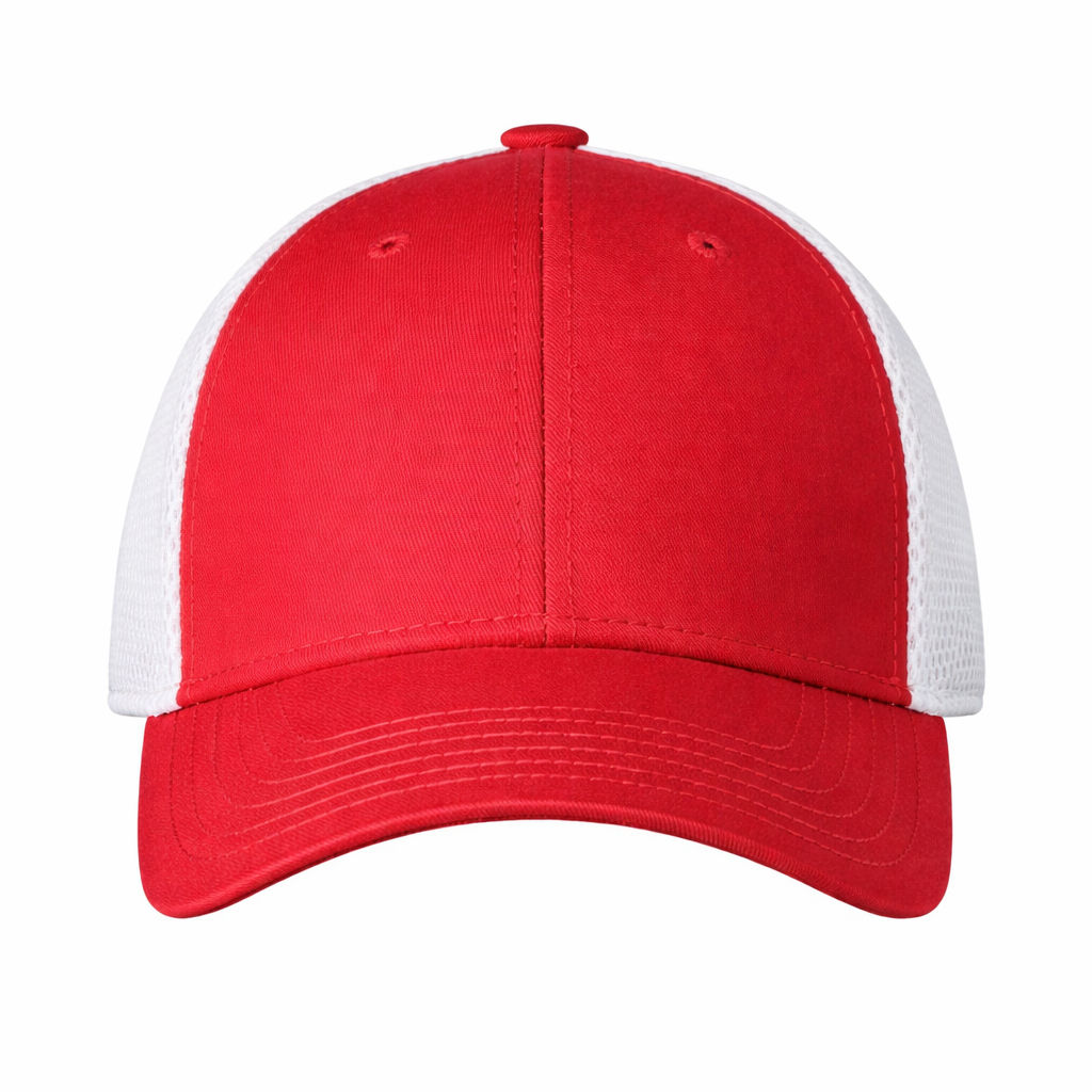 New Era Stretch Youth Mesh Cap in Scarlet/White