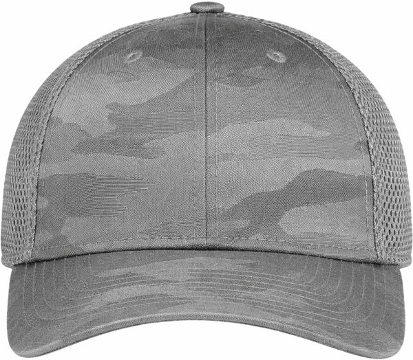 An image of a Custom New Era Tonal Camo Stretch Tech Mesh Cap in Grey Camo!