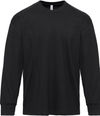 Am image of a Custom Next Level Apparel Unisex Heavyweight Cotton Long Sleeve T Shirt in Black!