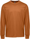 Am image of a Custom Next Level Apparel Unisex Heavyweight Cotton Long Sleeve T Shirt in Clay!