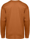 Am image of a Custom Next Level Apparel Unisex Heavyweight Cotton Long Sleeve T Shirt in Clay!