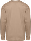 Am image of a Custom Next Level Apparel Unisex Heavyweight Cotton Long Sleeve T Shirt in Tan!