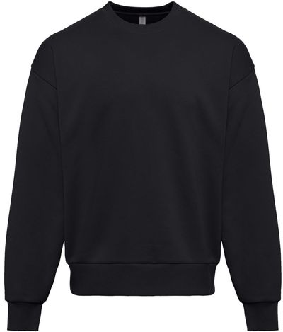 Am image of a Custom Next Level Heavyweight Crewneck Sweatshirt in Black!