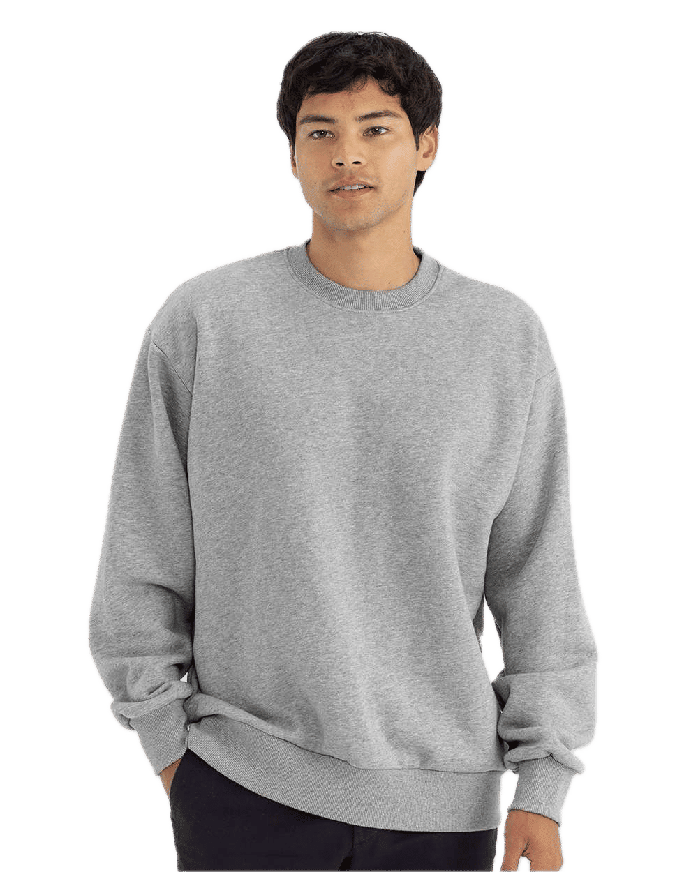 Next Level Heavyweight Crewneck Sweatshirt in Heather Grey