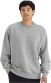 Am image of a Custom Next Level Heavyweight Crewneck Sweatshirt in Heather Grey!