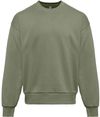 Am image of a Custom Next Level Heavyweight Crewneck Sweatshirt in Light Olive!