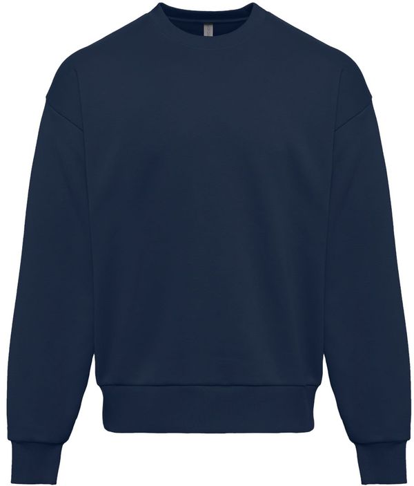 Am image of a Custom Next Level Heavyweight Crewneck Sweatshirt in Midnight Navy!
