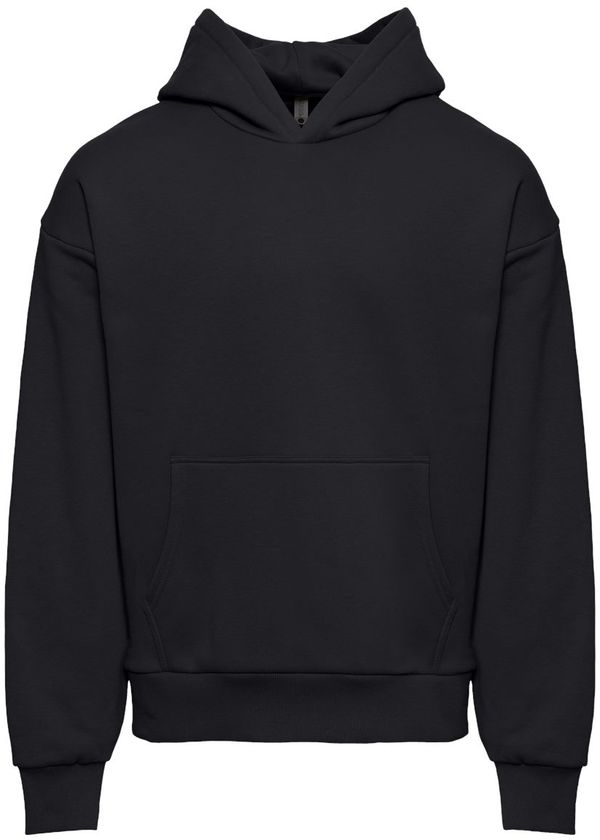 Am image of a Custom Next Level Heavyweight Fleece Hoodie in Black!